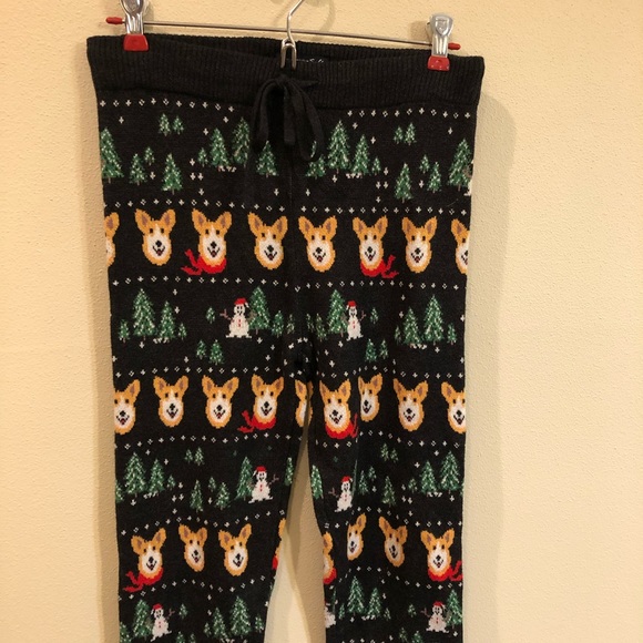 American Eagle Christmas Corgi Dog Leggings Pants - Picture 3 of 7